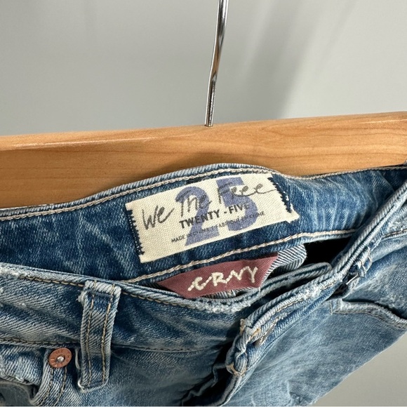 Free People We The Free CRVY Vintage High Rise Denim Jean Shorts - Picture 7 of 9